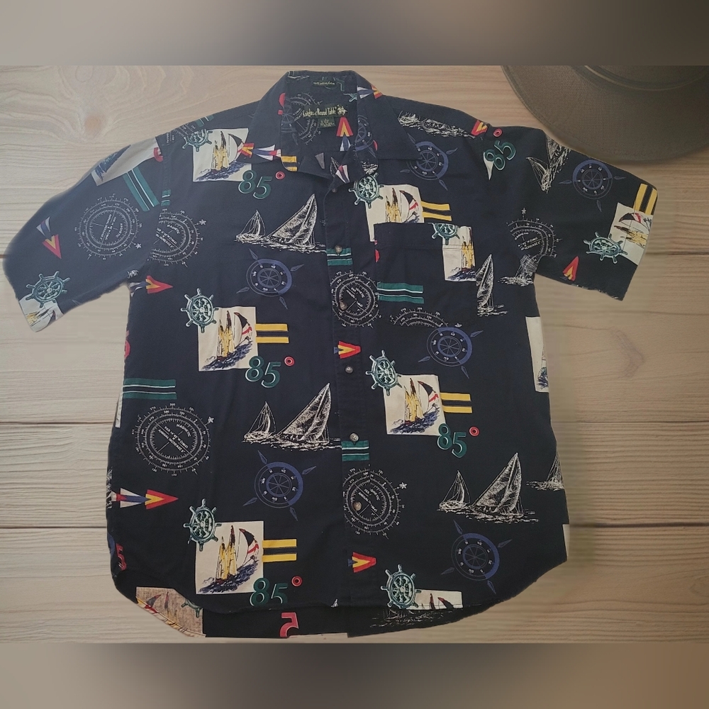 Vintage Knights Of Round Table 109% Cotton Nautica Short Sleeve Shirt Sz…